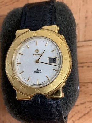 JUNGHANS MARUMAN MJ W001 DIGITAL SECOND MEN'S WRISTWATCH ROUND FACE GERMAN MADE