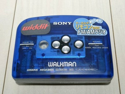 Sony WM-FK2 Cassette Player Blue Excellent /w Remote Cable Used from Japan