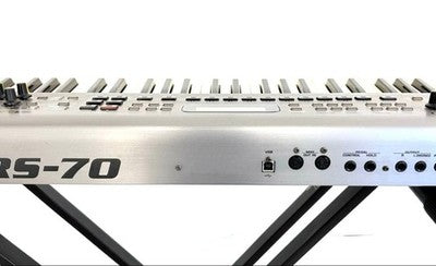 ROLAND RS-70 SYNTHESIZER KEYBOARD WORKSTATION 61 KEY MIDI TESTED COMPLETE SET
