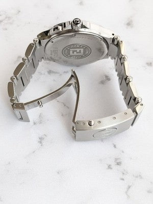 FENDI HIGH SPEED 4700G QUARTZ WHITE DIAL DATE STAINLESS STEEL MENS WATCH W/ BOX