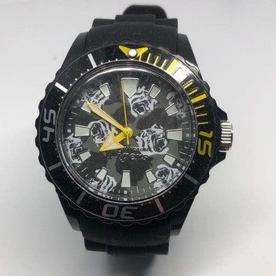 HANSHIN TIGERS FC WATCH BLACK & WHITE QUARTZ / BATTERY-POWERED UNUSED BASEBALL