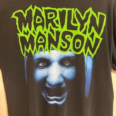 MARILYN MANSON GET YOUR GUN THIS IS WORLD GUNS T-SHIRT 90S HANES XL VINTAGE