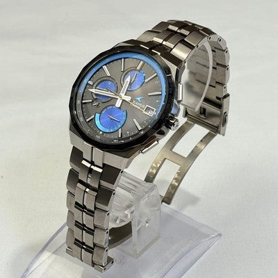 CASIO OCEANUS OCW-S5000E-1AJF MANTA SOLAR RADIO TITANIUM WATCH BLACK DIAL