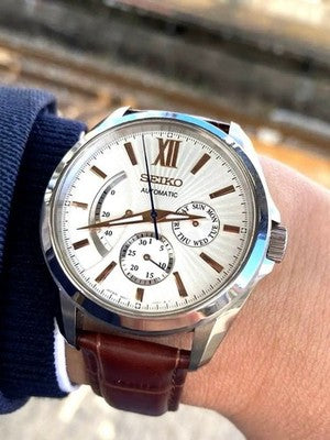 SEIKO SDGC021 BRIGHTZ MEN'S WRISTWATCH POWER RESERVE ROUND FACE JAPAN MADE
