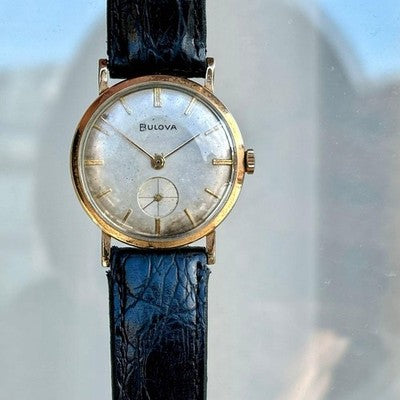 BULOVA HAND-WOUND VINTAGE WATCH USED FROM JAPAN CONFIRMED WORKING