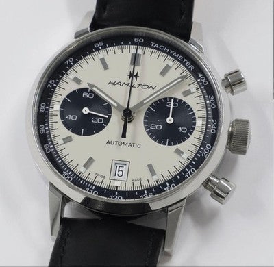 HAMILTON AMERICAN CLASSIC INTRA-MATIC H384160 PANDA DIAL AUTOMATIC CHRONOGRAPH