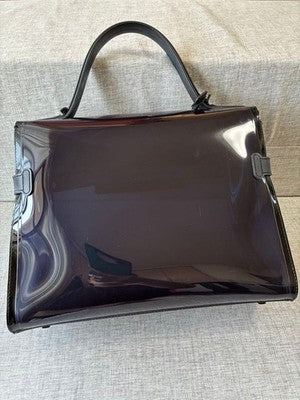 DELVAUX THE TEMPTE DARK NIGHT PRUSSIAN BLUE X BLACK WITH DUST BAG
