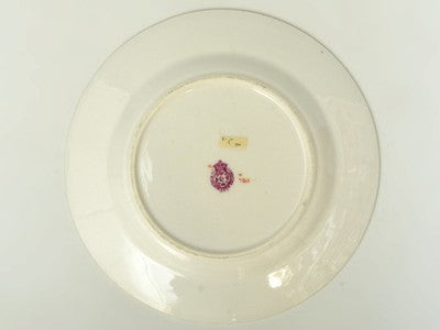 ROYAL WORCESTER TRIO SET, RIBBON FLORAL PATTERN, GOLD TRIM, 1909, CAKE PLATE
