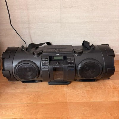 JVC RV-NB70-B PORTABLE CD BOOMBOX WOOFER SPEAKER 2012 TESTED WORKING WITH AC