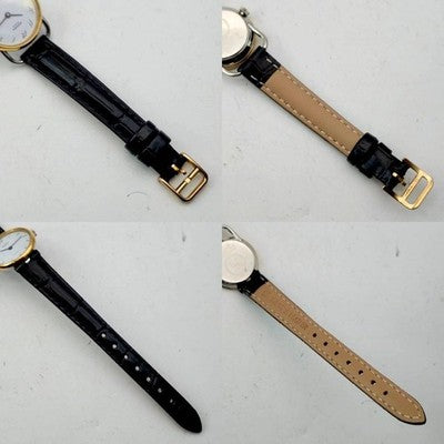 HERMES ARCEAU WOMEN'S QUARTZ WATCH WHITE DIAL GOLD & SILVER LUXURY