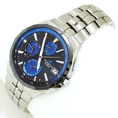 CASIO OCW-S5000E Oceanus Manta Black Dial Solar Bluetooth 42mm Used w/ Box