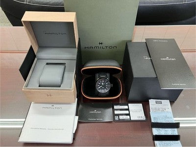 HAMILTON KHAKI TAKEOFF AIR ZERMATT H76695733 BLACK PVD AUTOMATIC WATCH NEW BOX