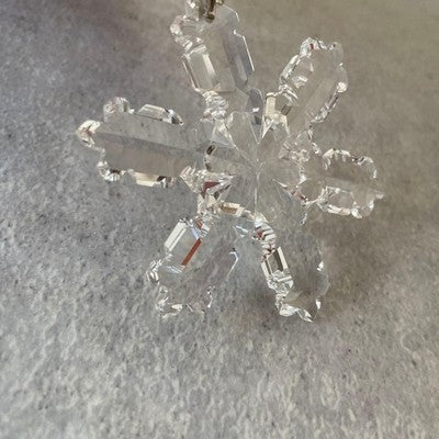 SWAROVSKI 1992 CHRISTMAS SNOWFLAKE CRYSTAL ORNAMENT WITH BOX RARE GOOD LIMITED