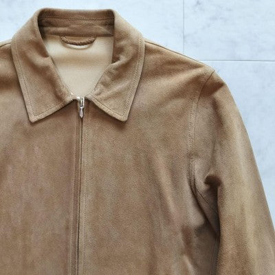 COMOLI SHEEP SUEDE LEATHER JACKET SIZE 2 M CAMEL MADE IN JAPAN