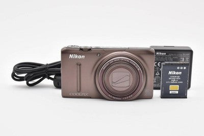 NIKON COOLPIX S9500 BROWN 18.1MP 22X DIGITAL CAMERA
