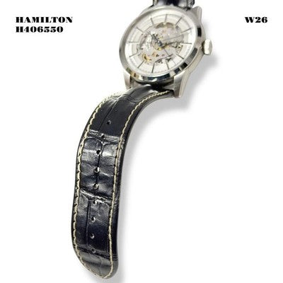 HAMILTON AMERICAN CLASSIC RAILROAD H406550 AUTOMATIC SKELETON DIAL WATCH