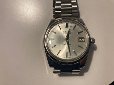 GRAND SEIKO MEN'S WRISTWATCH METAL BRACELET LION MEDAL ROUND FACE JAPAN MADE
