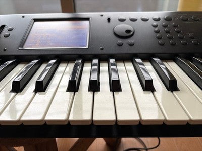 KORG M50 61 KEY SYNTHESIZER WORKSTATION KEYBOARD W PEDAL AC ADAPTER TESTED