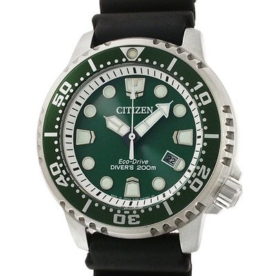 CITIZEN PROMASTER DIVER'S 200M BN0156-13W E168 GREEN DIAL ECO-DRIVE 44MM WATCH
