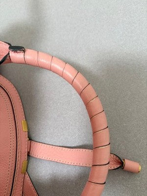 CHLOE MARCIE 2-WAY BAG CHC17WS9281616L5 COWHIDE LEATHER FALLOW PINK USED