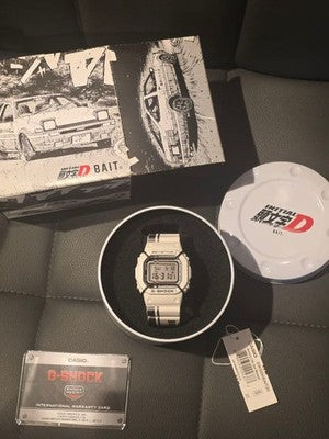 CASIO G-SHOCK BAIT INITIAL D DW5600BAIT20 AE86 LIMITED EDITION WATCH W/ BOX