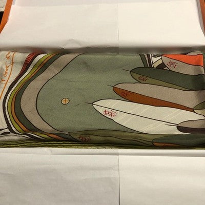 HERMES CARRE WASH SCARF LE PEGASE D'HERMES CUT 140 CM SILK PEGASUS GIFTS  MINT