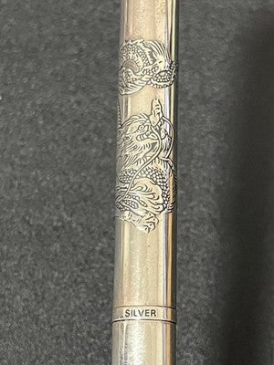 PILOT ROLLERBALL PEN LAUREATE STERLING SILVER CAP TYPE USED DRAGON EXCELLENT