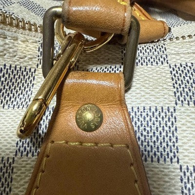 LOUIS VUITTON DAMIER AZUR SPEEDY BANDOUILIERE 25 SHOULDER BAG W/STORAGE BAG