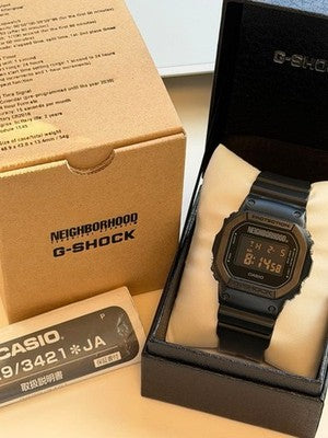 CASIO G SHOCK DW5600 NEIGHBORHOOD LIMITED COLLAB BLACK WATCH RARE VTG BOXED