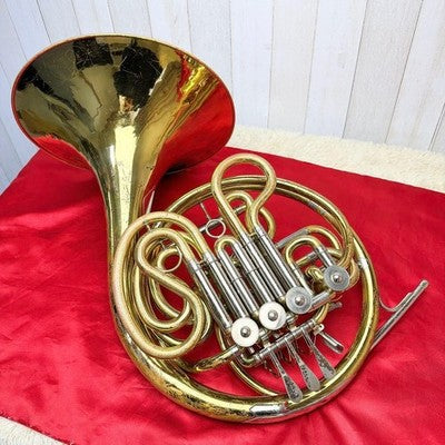 YAMAHA YHR-664 FULL DOUBLE FRENCH HORN F/BB W/MOUTHPIECE CASE SERVICED