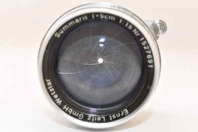 LEICA SUMMARIT 5CM 50MM F1.5 L39 LEICA MOUNT CLASSIC LARGE-APERTURE LENS AS IS