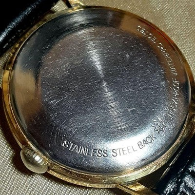 JUNGHANS VINTAGE DATE 17 JEWELS GOLD HAND-WOUND MEN'S WATCH GERMAN MADE