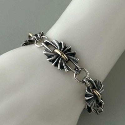 GEORG JENSEN 394 BRACELET AG925 K18 GOLD SILVER COMBI VINTAGE AUTHENTIC RARE