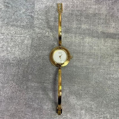 GUCCI CHANGE BEZEL 11/12.2 WOMEN'S QUARTZ WATCH VINTAGE GOLD WHITE DIAL RARE