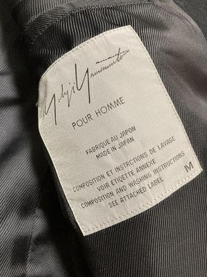 YOHJI YAMAMOTO POUR HOMME 92AW ARMBAND MELTON NAPOLEON JACKET BLACK M 90S