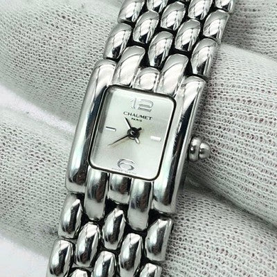CHAUMET KAYSIS LADIES WATCH SILVER DIAL SQUARE STAINLESS STEEL