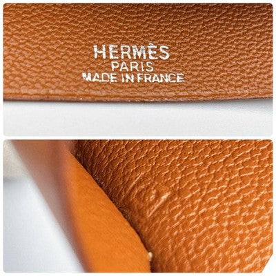 HERMES CLOCCHETTE KEY RING LEATHER NECKLACE BROWN C MARGIELA WITH BOX AUTHENTIC