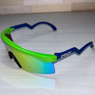 OAKLEY BLADES VINTAGE SUNGLASSES USA MADE Y2K NEON GREEN/BLUE 1988