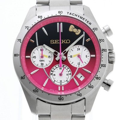 SEIKO CHRONOGRAPH HELLO KITTY 500SERIES SHINKANSEN 25TH ANNIVERSARY WATCH QUARTZ