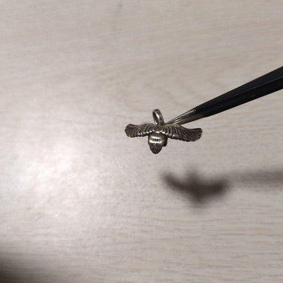 CHROME HEARTS FOTI MAHALIA SKULL WING NECKLACE PENDANT SILVER