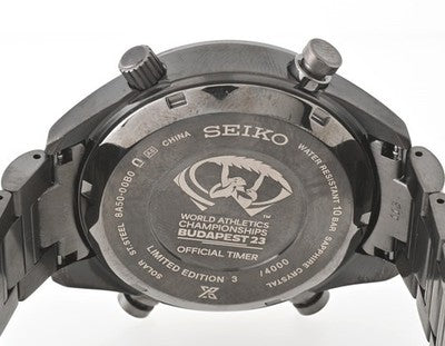 SEIKO SBER007 PROSPEX SPEED TIMER BUDAPEST 23 WORLD CHAMPIONSHIPS SOLAR QUARTZ