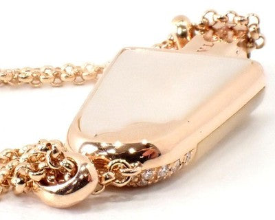 BVLGARI BVLGARI GELATI ICE BRACELET 18K ROSE GOLD DIAMOND SHELL 17.5CM