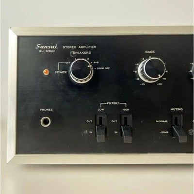 SANSUI AU-6500 INTEGRATED AMPLIFIER BLACK DIGITAL AUDIO VINTAGE 1973 JAPAN