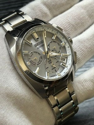 SEIKO ASTRON SBXC063 5X53-0AV0 GPS SOLAR TITANIUM SILVER DIAL MEN'S WATCH JDM
