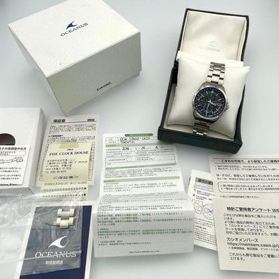 CASIO OCEANUS MANTA OCW-T2600-1AJF RADIO CONTROLLED SOLAR WATCH W/ 2 EXTRA LINKS
