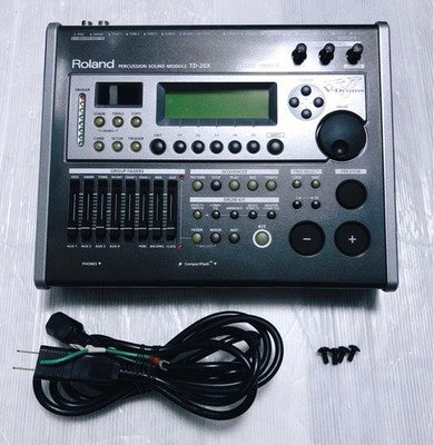 ROLAND TD-20X V-DRUMS ELECTRONIC DRUM MODULE W/ POWER CABLE & MOUNT SCREWS