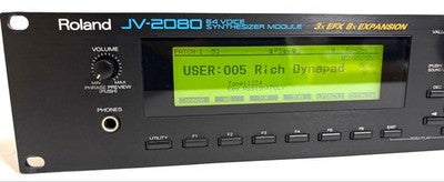 ROLAND JV-2080 SYNTHESIZER SOUND MODULE RACK UNIT W/ MANUAL CABLE TESTED