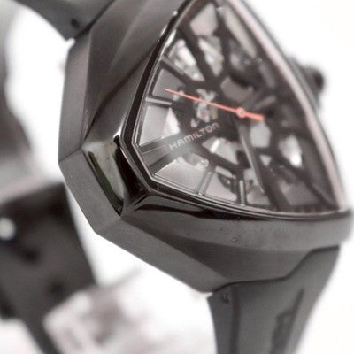 HAMILTON VENTURA SKELETON AUTO LIMITED EDITION 999 PCS H24595331 BLACK WATCH