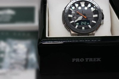 CASIO PRO TREK MANASLU PRX-8000T-7AJF SOLAR TITANIUM MENS WATCH BOX JAPAN MB6