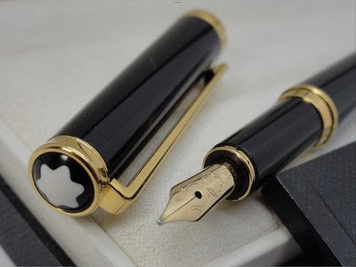 Montblanc Noblesse Oblige No15130 Fountain Pen Black Gold Near Unused /w Box